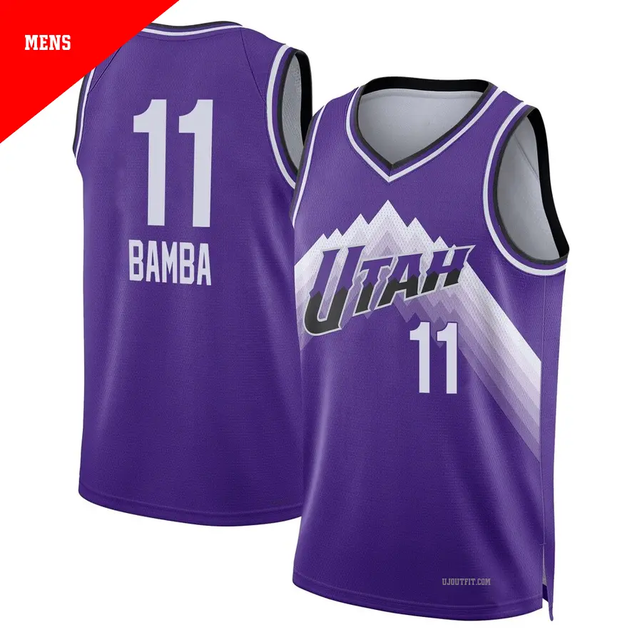 ＃11 Men's Mo Bamba Utah Jazz 2023/24 Swingman Purple City Edition Jersey