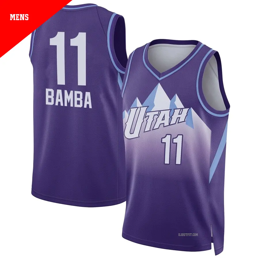 ＃11 Men's Mo Bamba Utah Jazz 2024/25 Swingman Purple City Edition Jersey