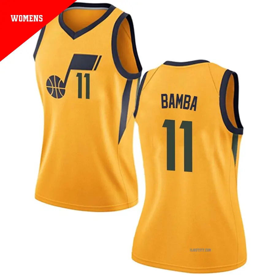 ＃11 Women's Mo Bamba Utah Jazz Gold Swingman Jersey Statement Edition