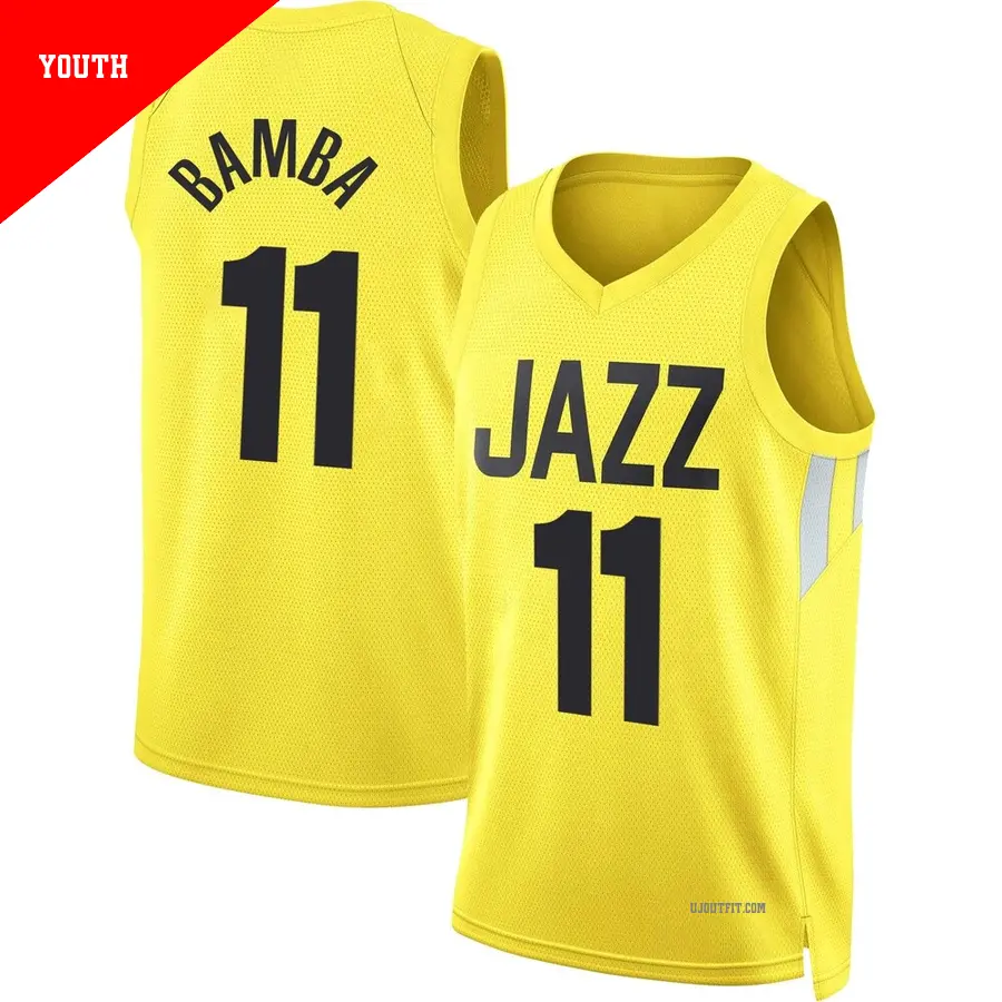 ＃11 Youth Mo Bamba Utah Jazz 2022/23 Swingman Gold City Edition Jersey