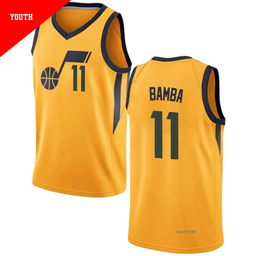 ＃11 Youth Mo Bamba Utah Jazz Gold Swingman Jersey Statement Edition